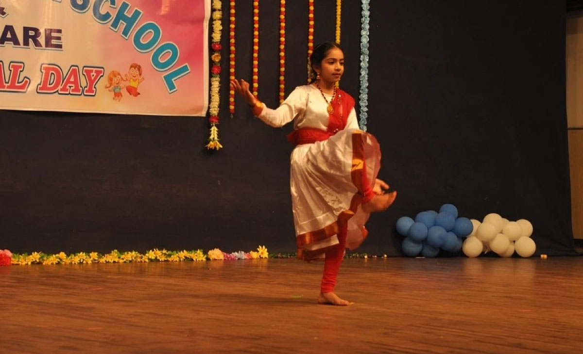 Students enjoying rhythmic movement in dance class at Utkarsha School, Pune