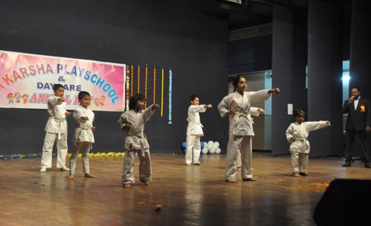 Karate Classe in Utkarsha school sangvi